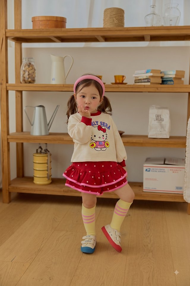 Sera - Korean Children Fashion - #kidzfashiontrend - Star Skirt Pants Set - 5