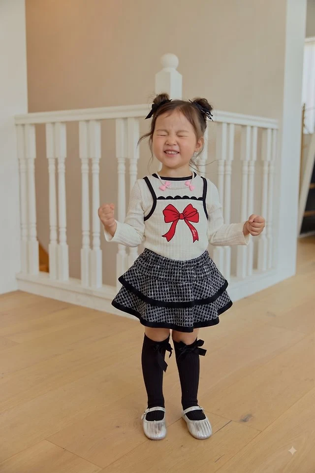 Sera - Korean Children Fashion - #kidzfashiontrend - Tweed Skirt - 3