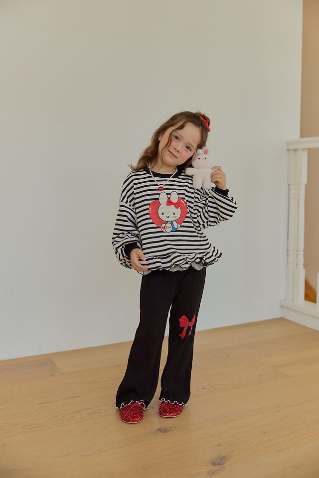 Sera - Korean Children Fashion - #kidzfashiontrend - Ribbon Bootcut Pants - 5