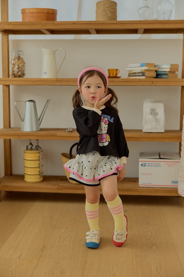 Sera - Korean Children Fashion - #littlefashionista - Star Skirt Pants Set - 7