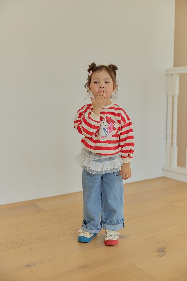 Sera - Korean Children Fashion - #littlefashionista - Love Denim Pants - 8