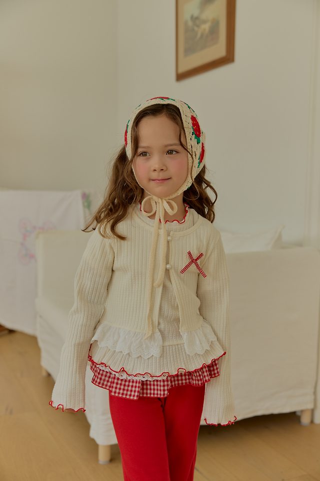 Sera - Korean Children Fashion - #magicofchildhood - Frill Lace Cardigan Set - 9