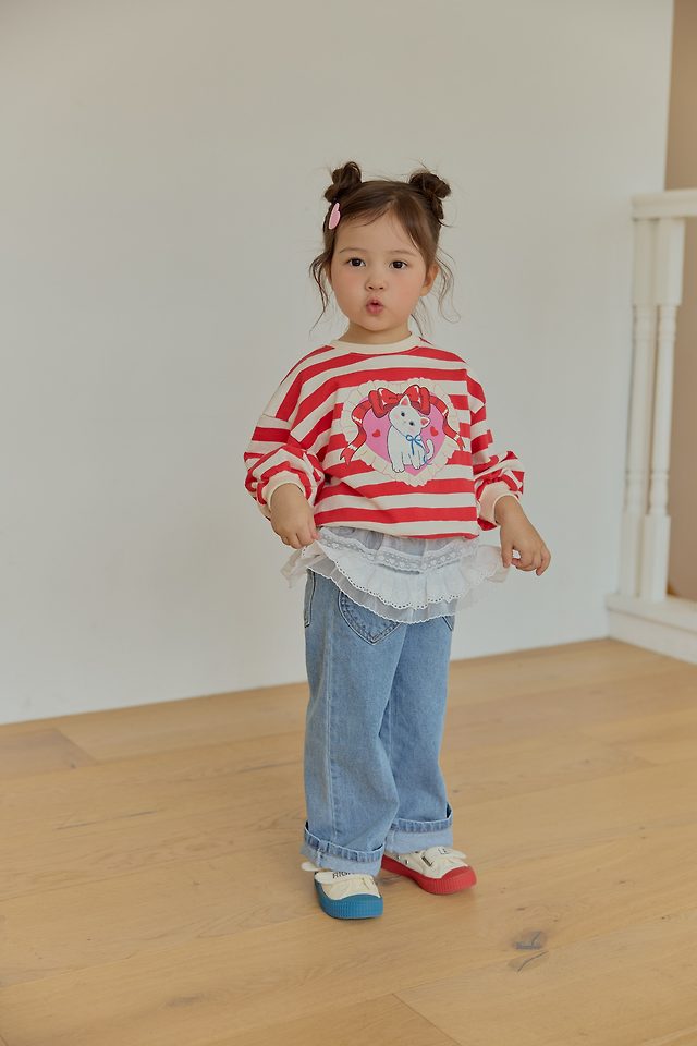 Sera - Korean Children Fashion - #magicofchildhood - Miyu Stripe Sweatshirt