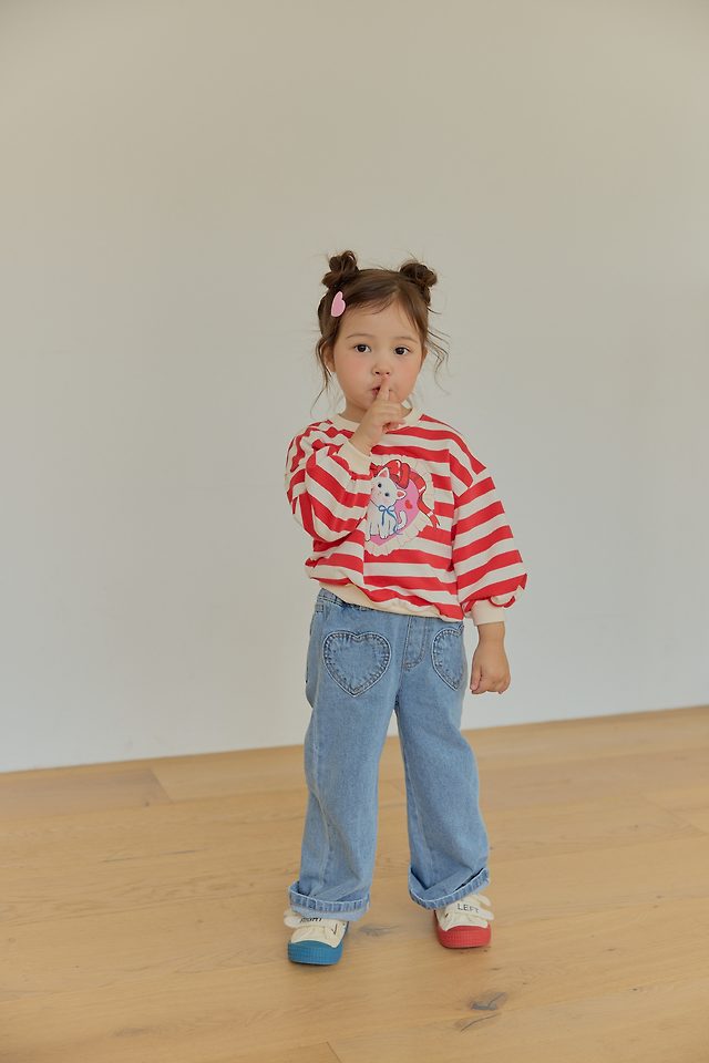 Sera - Korean Children Fashion - #magicofchildhood - Love Denim Pants - 9