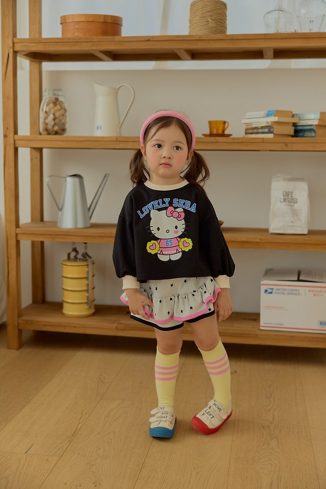 Sera - Korean Children Fashion - #minifashionista - Star Skirt Pants Set - 9