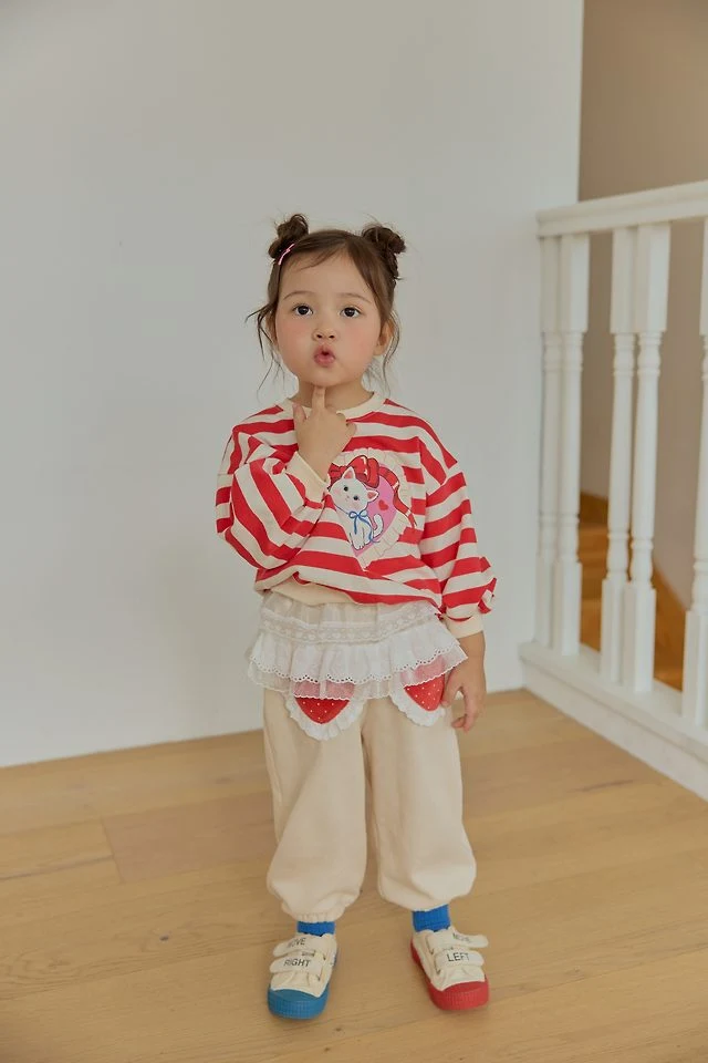 Sera - Korean Children Fashion - #prettylittlegirls - Miyu Stripe Sweatshirt - 3
