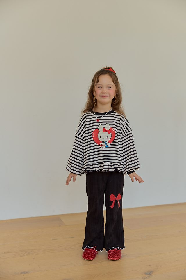 Sera - Korean Children Fashion - #prettylittlegirls - Ribbon Bootcut Pants - 10
