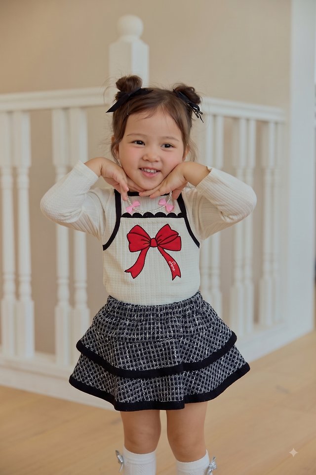 Sera - Korean Children Fashion - #prettylittlegirls - Ribbon Layered Tee - 6