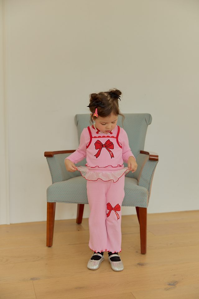 Sera - Korean Children Fashion - #todddlerfashion - Ribbon Bootcut Pants - 11