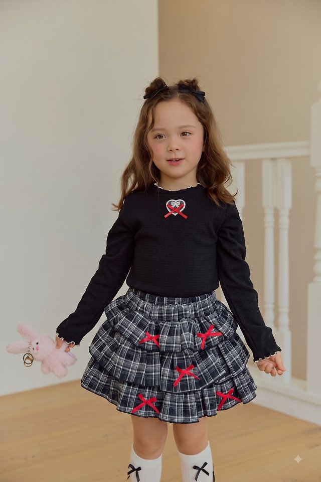 Sera - Korean Children Fashion - #todddlerfashion - Check Petite Skirt - 4
