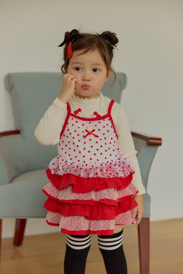 Sera - Korean Children Fashion - #toddlerclothing - Jennie Mesh Layered Tee