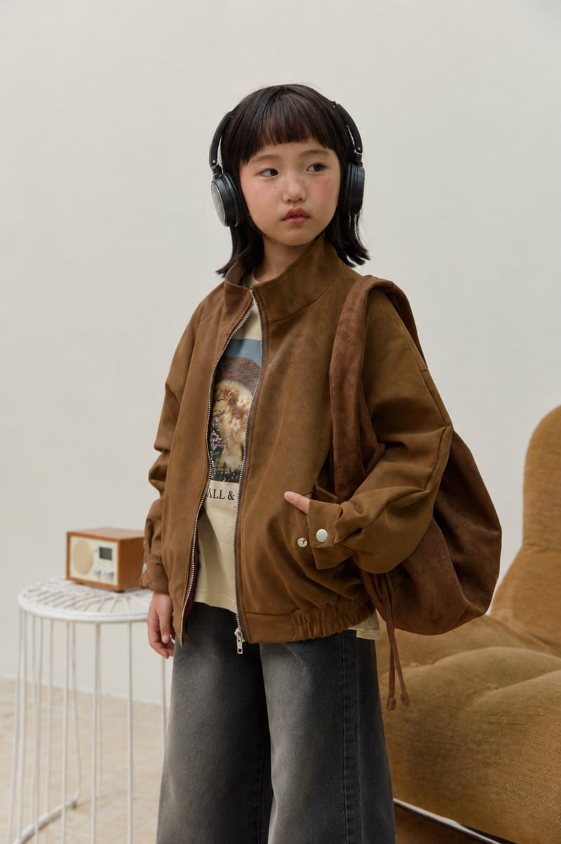 Sm2 - Korean Children Fashion - #kidzfashiontrend - Blouson Suede Jacket - 4