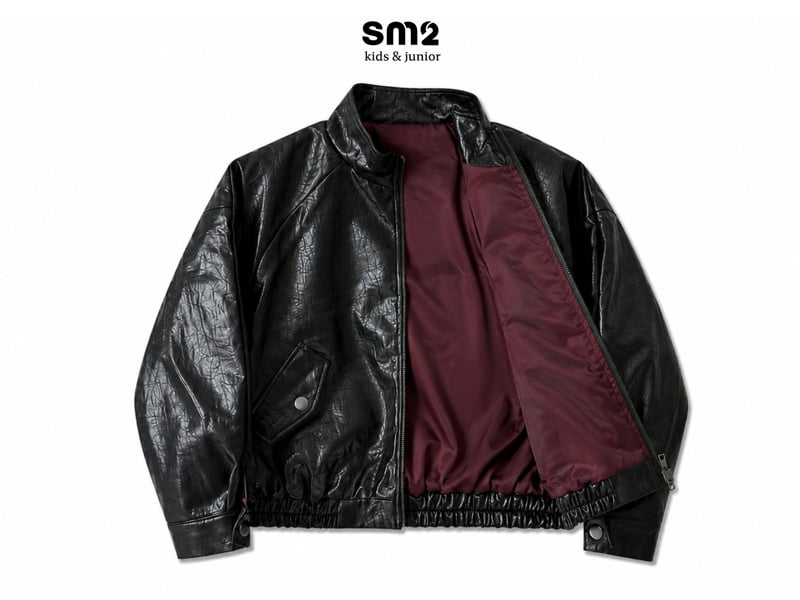 Sm2 - Korean Children Fashion - #Kfashion4kids - Blouson Leather Jacket - 11