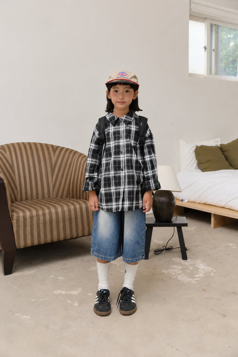 Sm2 - Korean Children Fashion - #Kfashion4kids - Overfit Check Shirt - 5