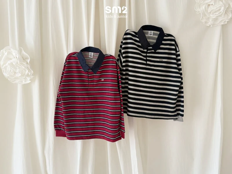 Sm2 - Korean Children Fashion - #childofig - Stripe Collar Tee - 9