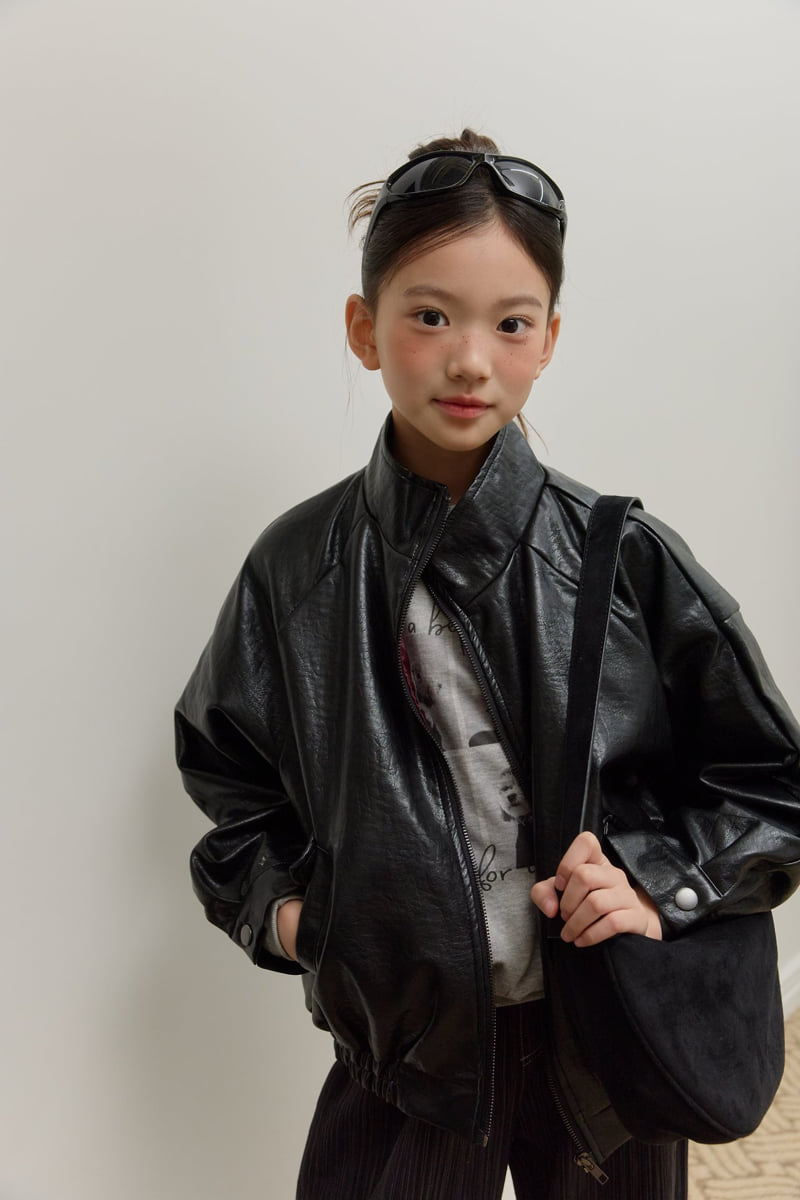 Sm2 - Korean Children Fashion - #childofig - Blouson Leather Jacket - 2