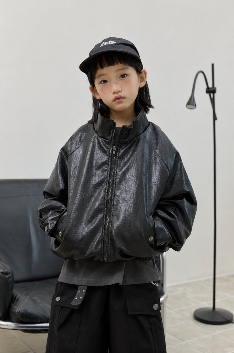 Sm2 - Korean Children Fashion - #childofig - Blouson Leather Jacket - 3