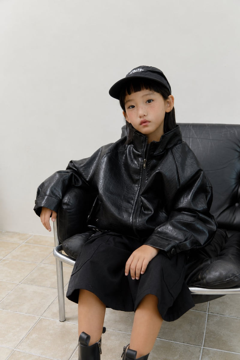 Sm2 - Korean Children Fashion - #childofig - Blouson Leather Jacket - 4