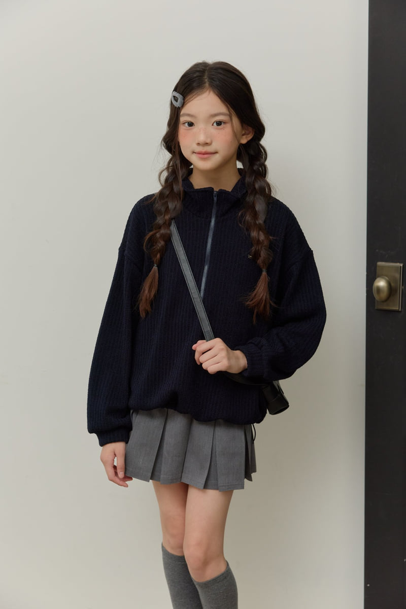 Sm2 - Korean Children Fashion - #childrensboutique - Half Zip-up String Knit Top - 2