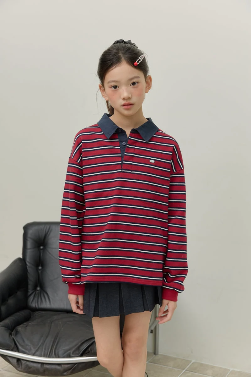 Sm2 - Korean Children Fashion - #designkidswear - Stripe Collar Tee - 11