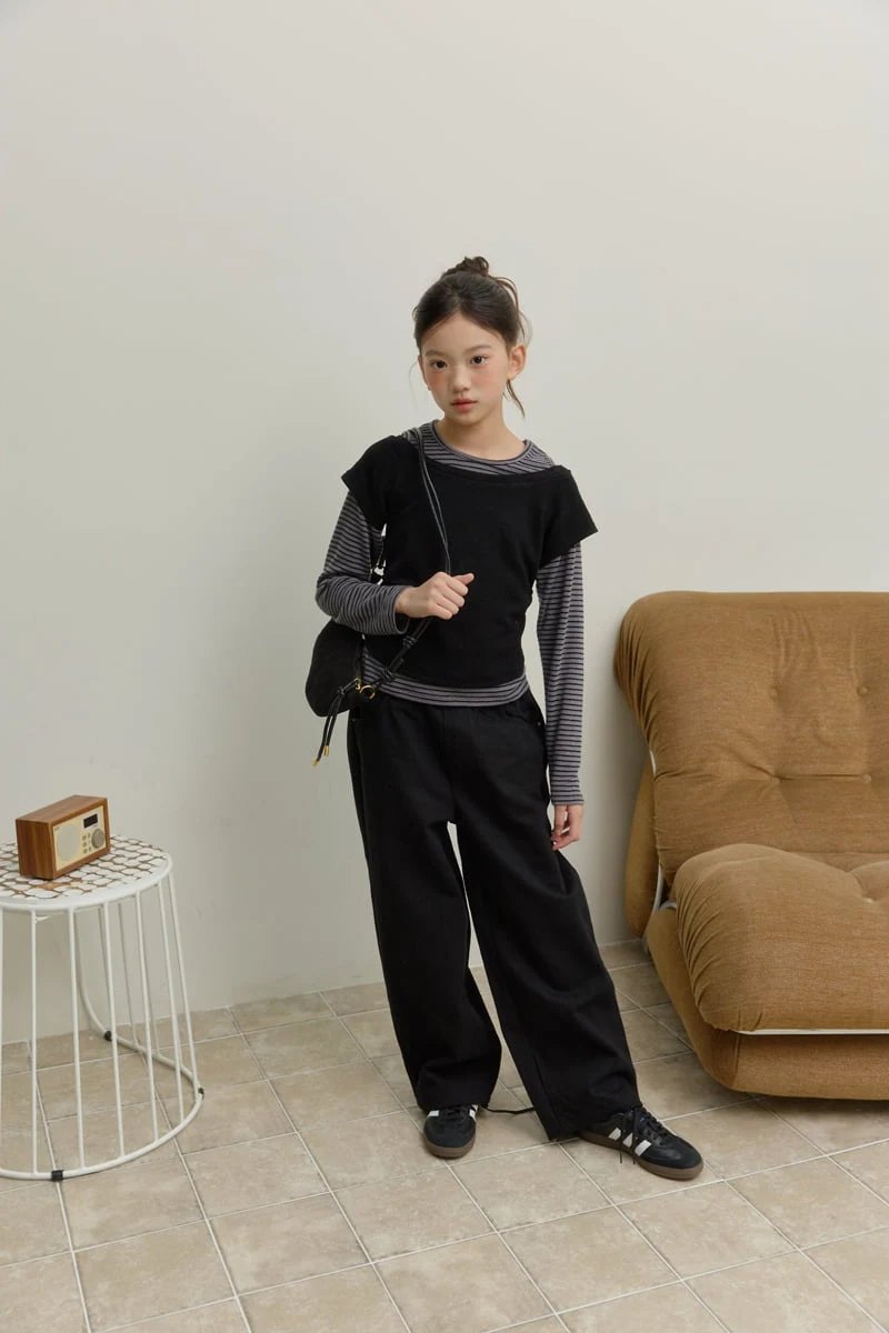 Sm2 - Korean Children Fashion - #designkidswear - Cotton Wide Pants - 2