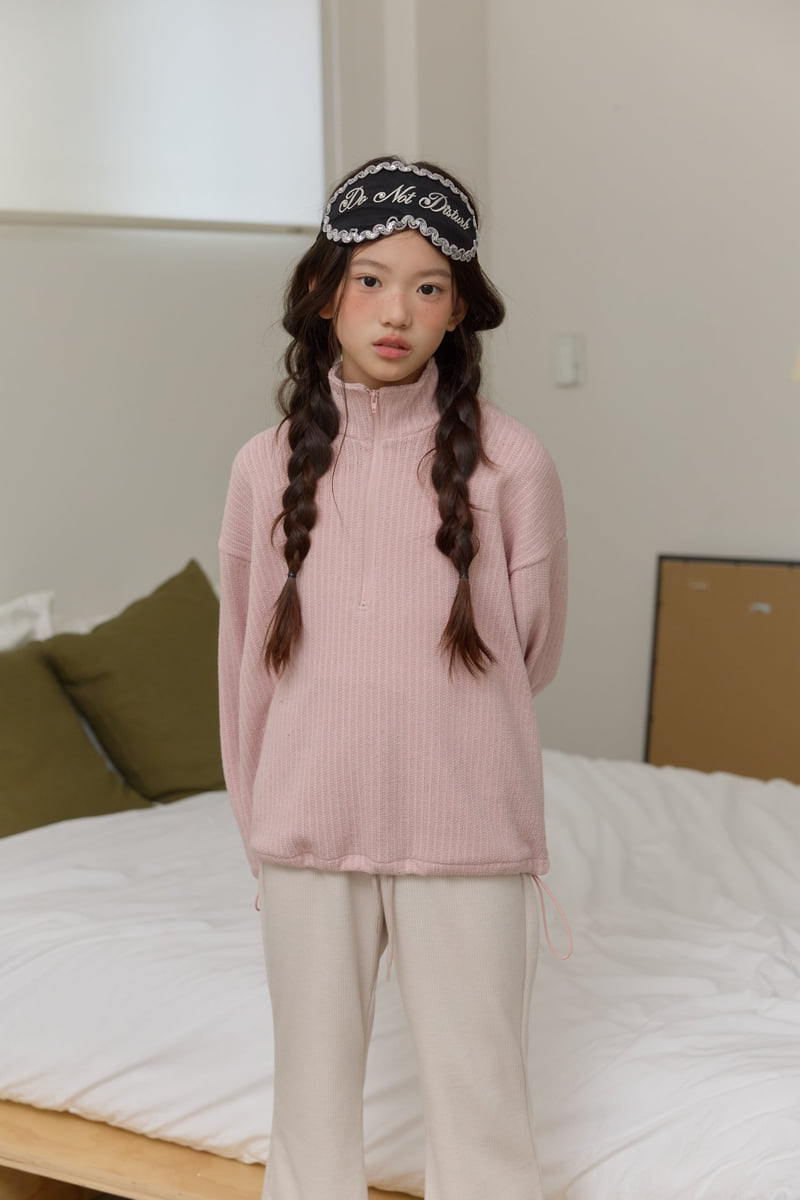 Sm2 - Korean Children Fashion - #designkidswear - Half Zip-up String Knit Top - 4