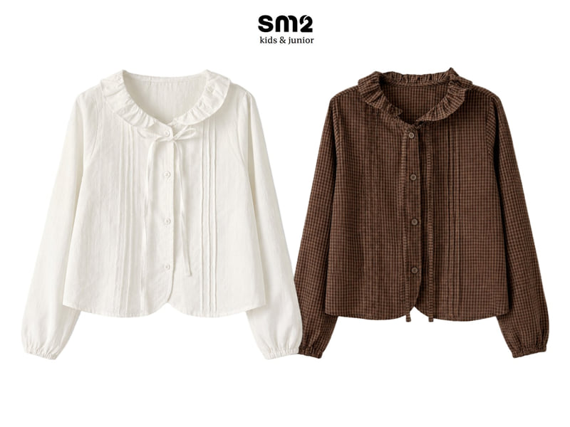 Sm2 - Korean Children Fashion - #fashionkids - Pintuck Collar Blouse - 10