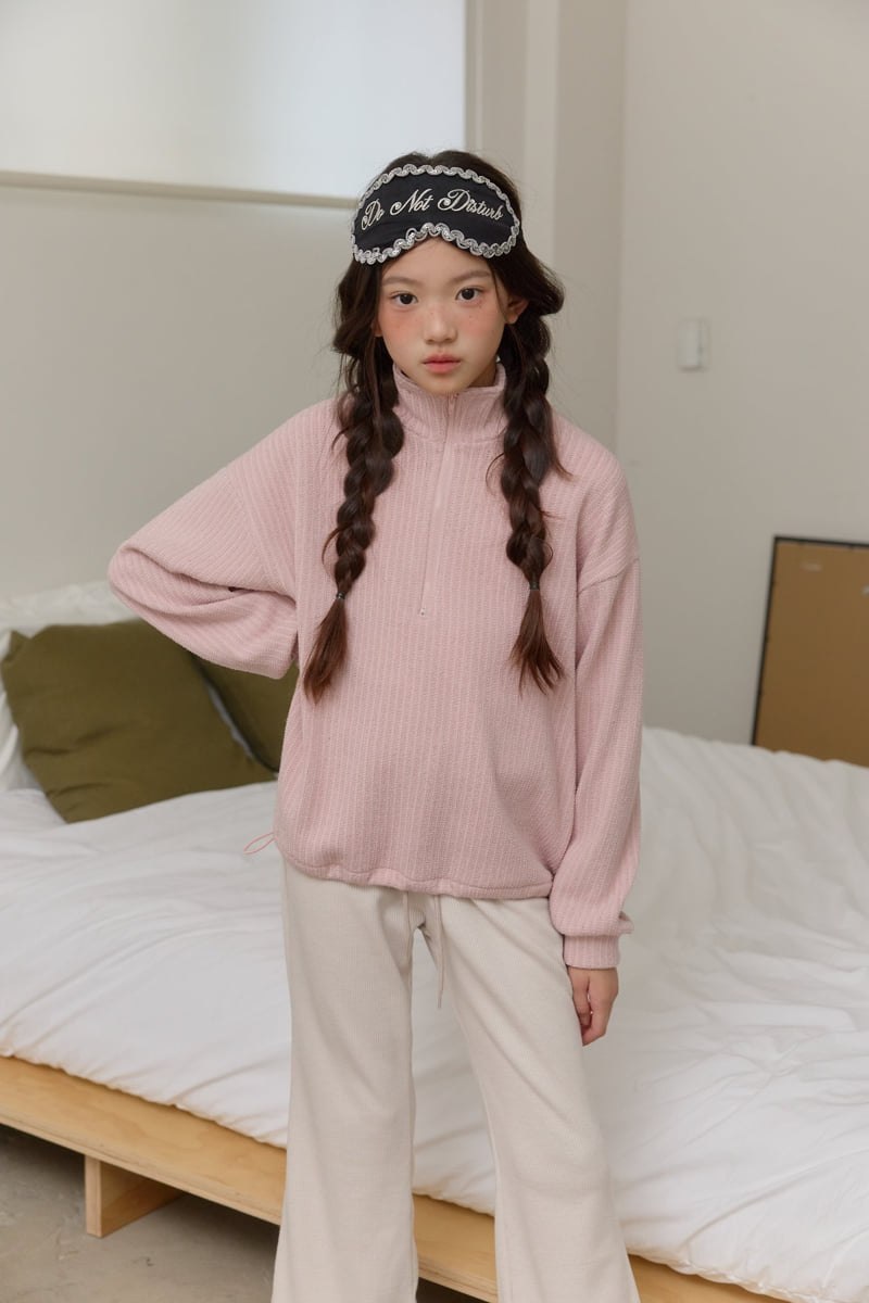 Sm2 - Korean Children Fashion - #fashionkids - Half Zip-up String Knit Top - 5