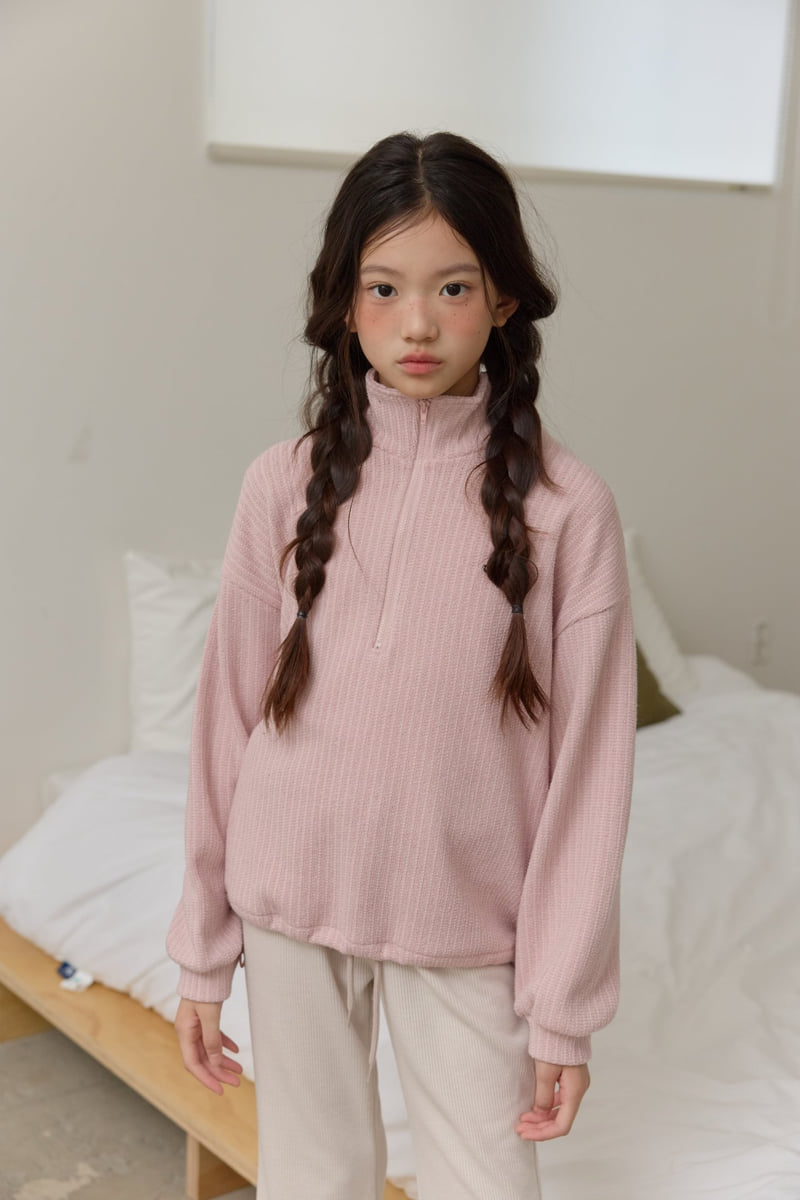 Sm2 - Korean Children Fashion - #kidsshorts - Half Zip-up String Knit Top - 6
