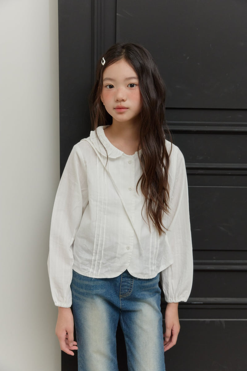 Sm2 - Korean Children Fashion - #kidsstore - Pintuck Collar Blouse - 12