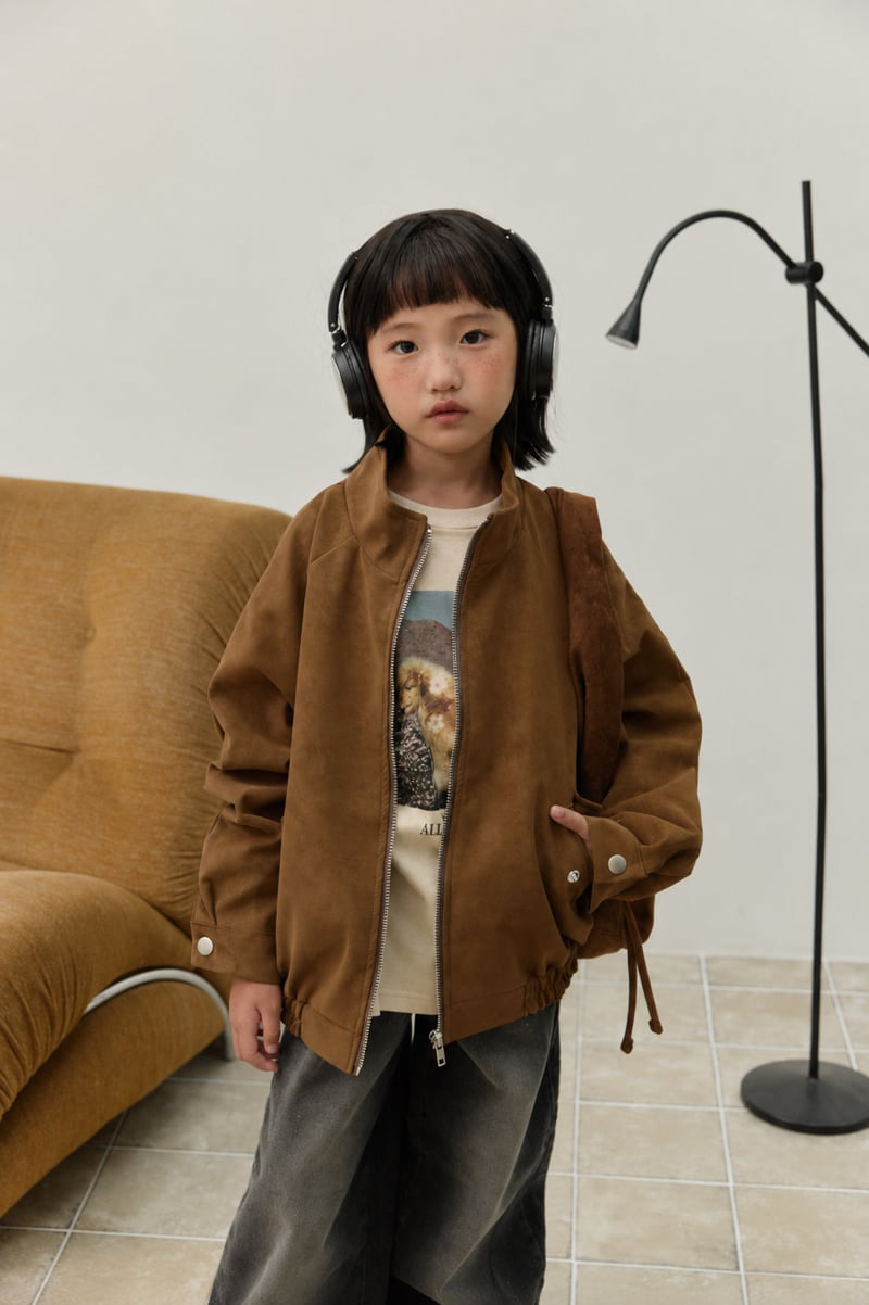 Sm2 - Korean Children Fashion - #littlefashionista - Blouson Suede Jacket - 5