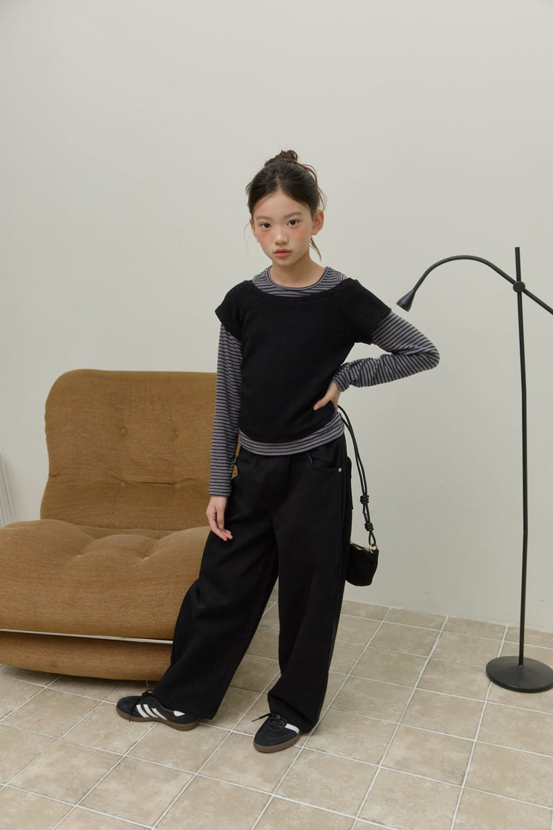 Sm2 - Korean Children Fashion - #magicofchildhood - Shoulder Slit Layered Tee - 8
