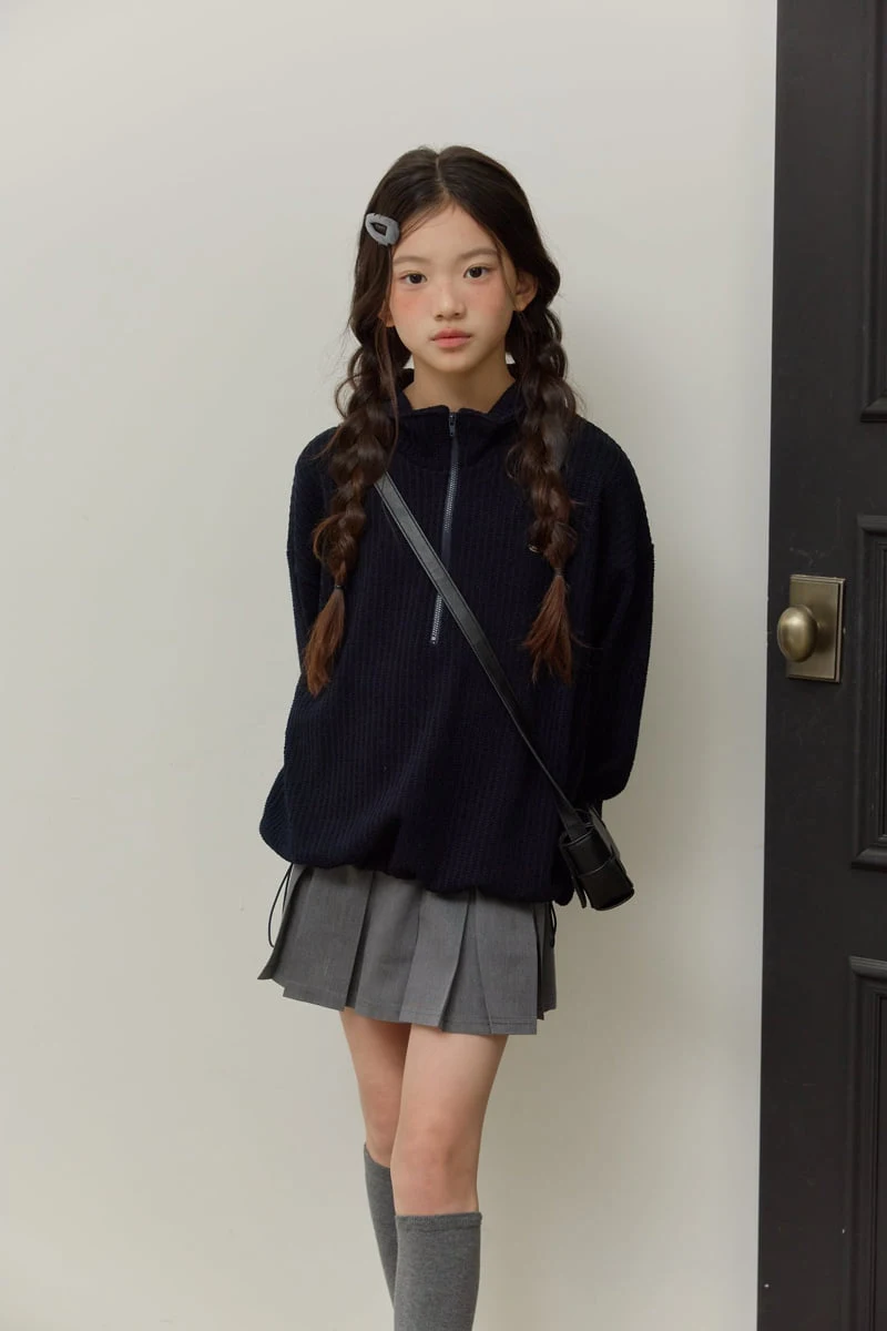 Sm2 - Korean Children Fashion - #magicofchildhood - Half Zip-up String Knit Top - 11