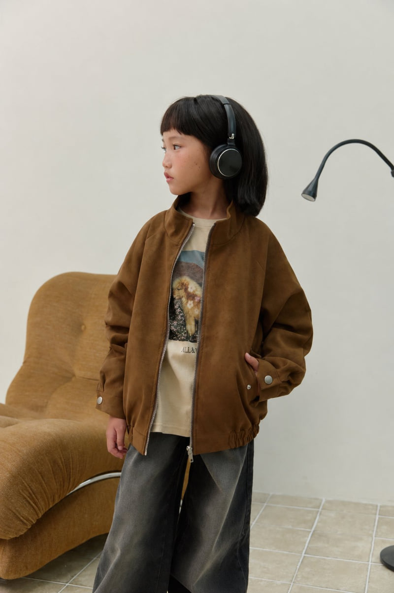 Sm2 - Korean Children Fashion - #minifashionista - Blouson Suede Jacket - 7