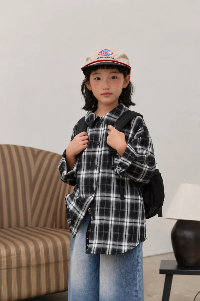 Sm2 - Korean Children Fashion - #minifashionista - Overfit Check Shirt - 8