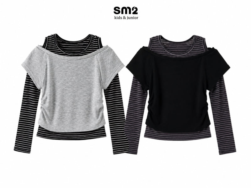 Sm2 - Korean Children Fashion - #prettylittlegirls - Shoulder Slit Layered Tee - 10