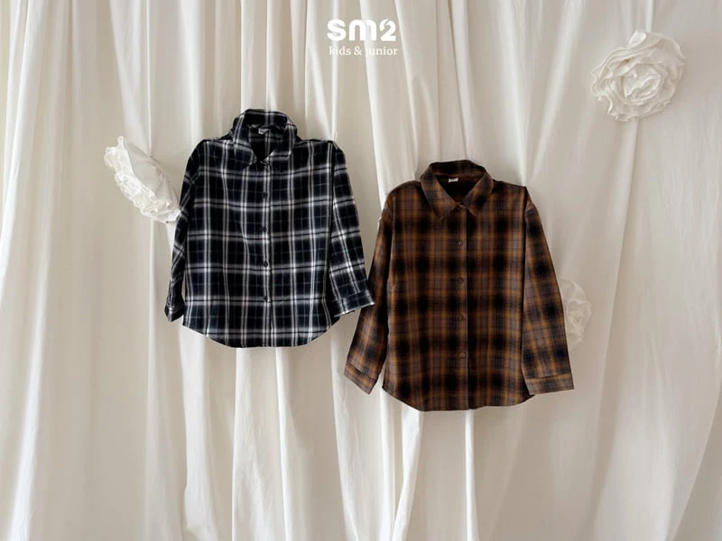 Sm2 - Korean Children Fashion - #todddlerfashion - Overfit Check Shirt - 10