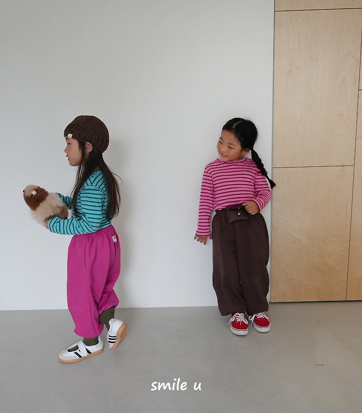Smile U - Korean Children Fashion - #Kfashion4kids - Piping Stripe Tee - 7