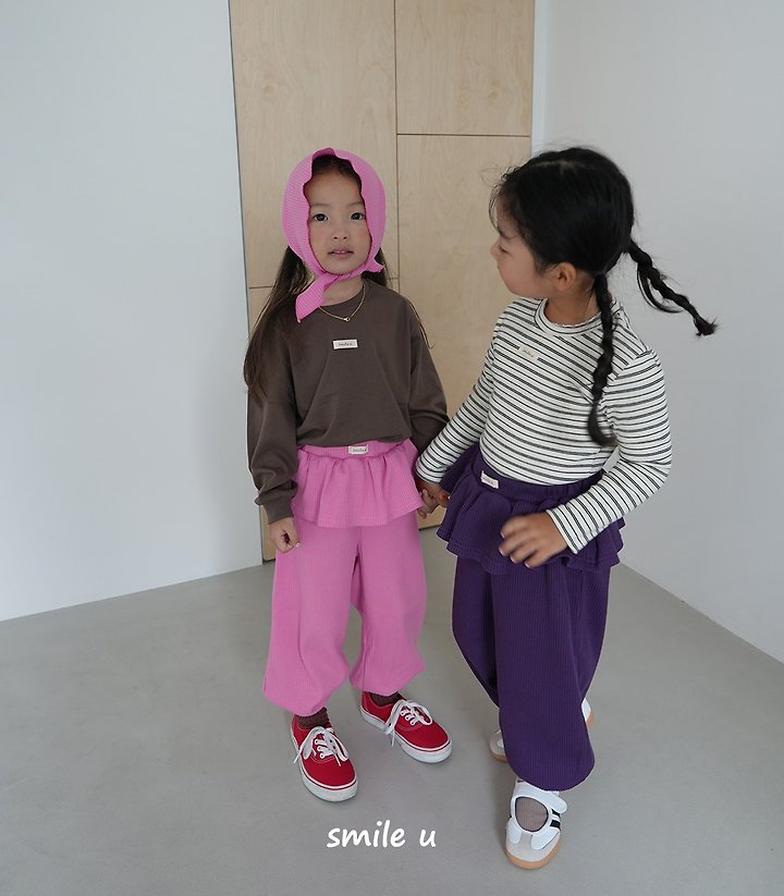 Smile U - Korean Children Fashion - #Kfashion4kids - Waffle Jogger Pants - 6