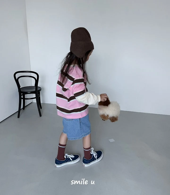 Smile U - Korean Children Fashion - #childofig - Crayon Stripe Tee - 8