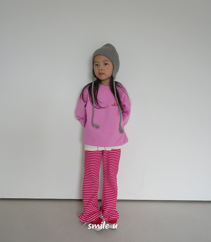 Smile U - Korean Children Fashion - #childofig - Bibi Stripe Bootscut Pants - 3