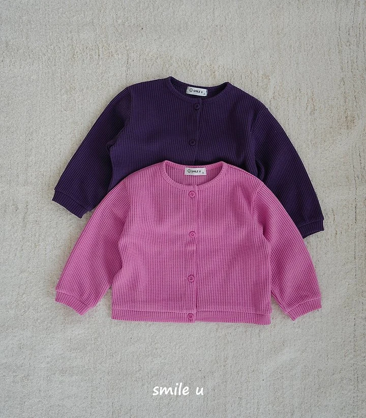 Smile U - Korean Children Fashion - #childofig - Waffle Cardigan