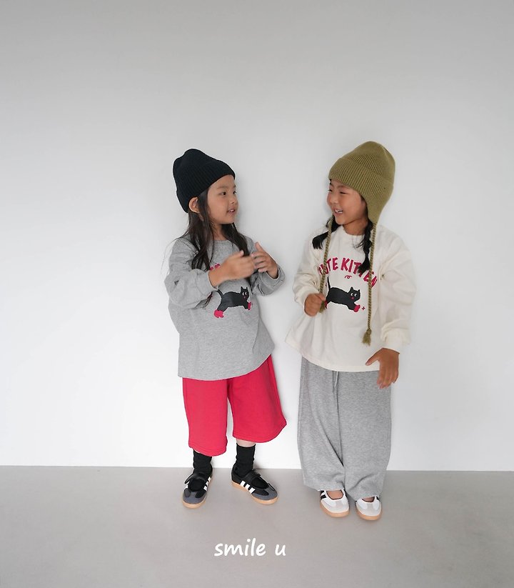 Smile U - Korean Children Fashion - #childofig - Cat Tee - 5