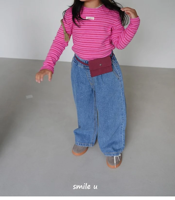 Smile U - Korean Children Fashion - #childofig - Basic Denim Pants - 5