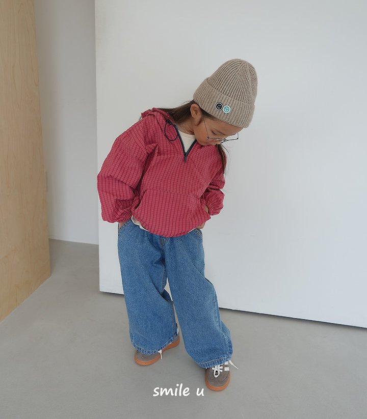 Smile U - Korean Children Fashion - #childofig - Check Anorak - 3