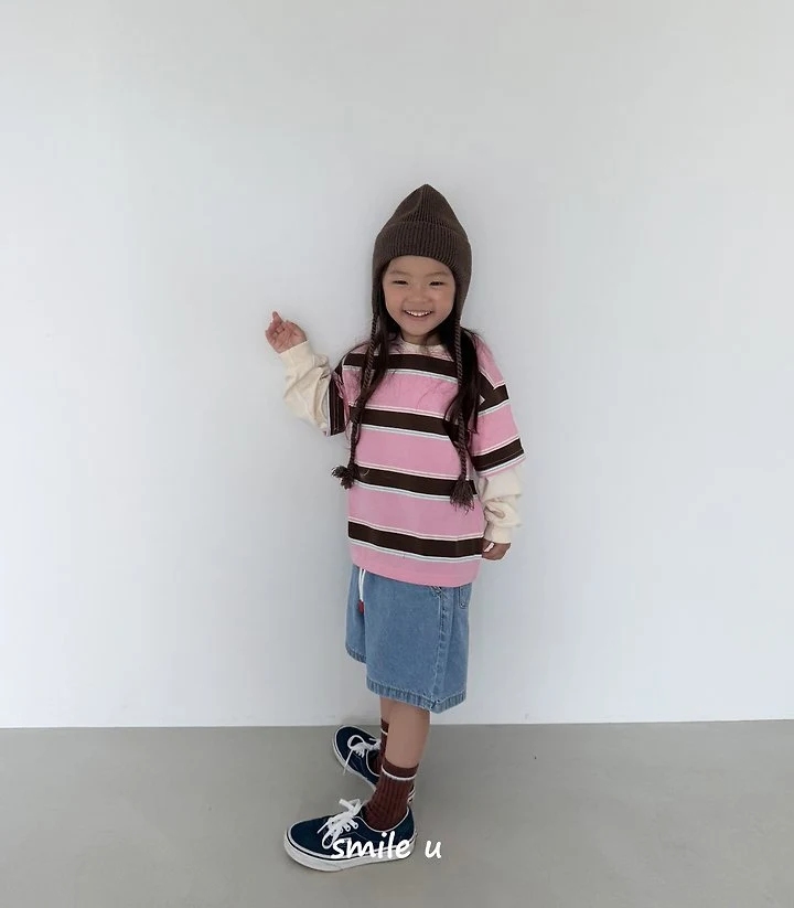 Smile U - Korean Children Fashion - #childrensboutique - Crayon Stripe Tee - 9