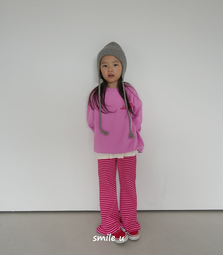 Smile U - Korean Children Fashion - #childofig - Bibi Stripe Bootscut Pants - 4