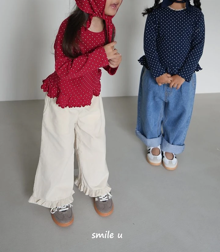 Smile U - Korean Children Fashion - #childrensboutique - Dot Frill Tee - 9