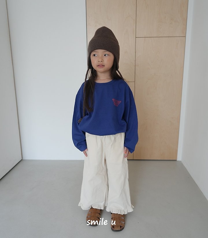 Smile U - Korean Children Fashion - #designkidswear - Corduroy Frill Pants - 9