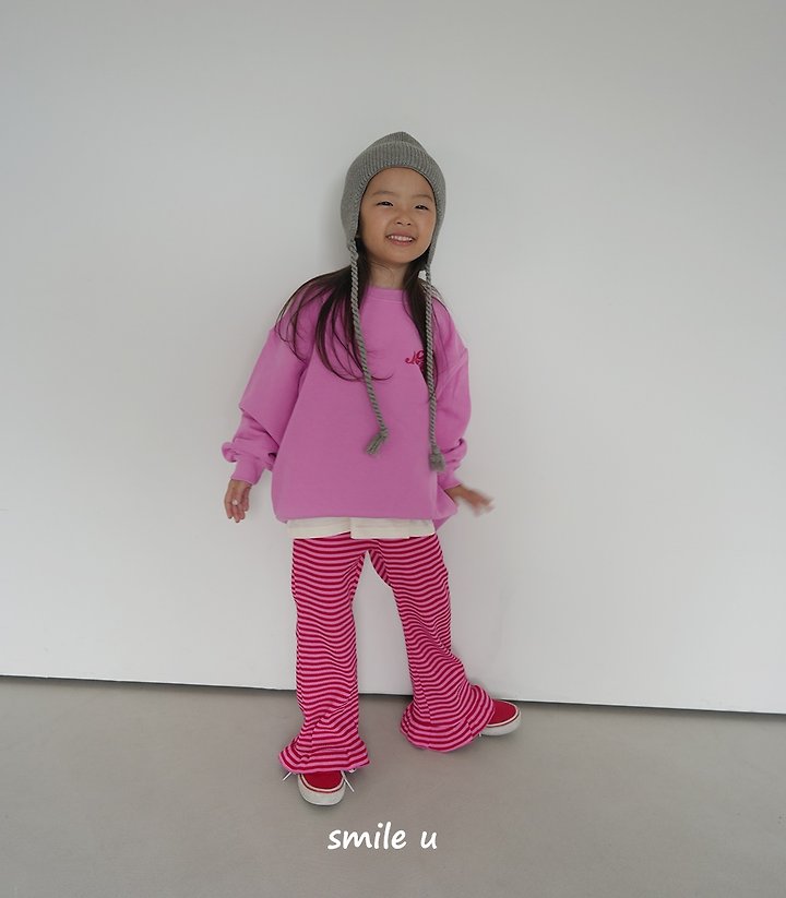 Smile U - Korean Children Fashion - #designkidswear - Bibi Stripe Bootscut Pants - 5